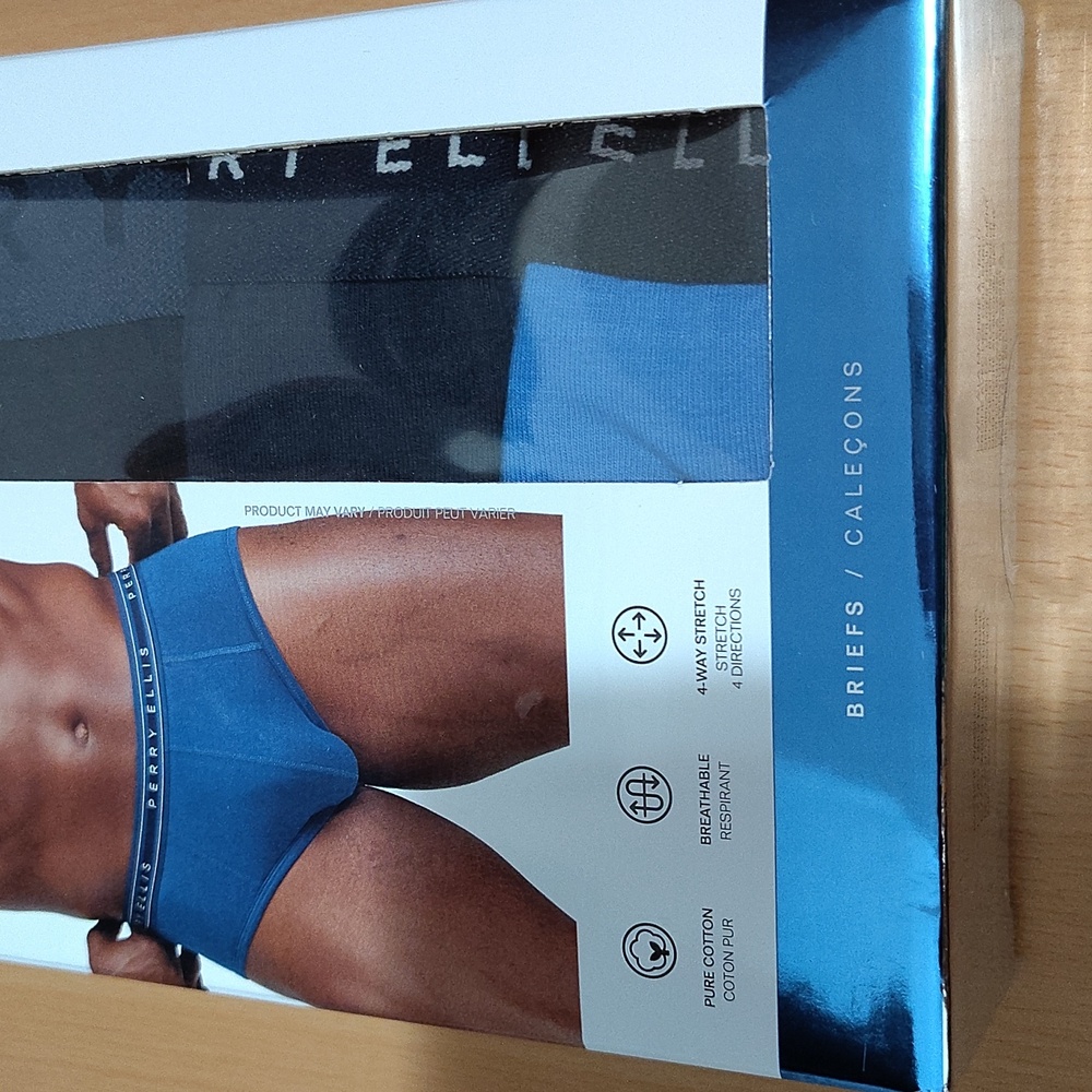 Perry Ellis Men's 5- Cotton Stretch Briefs Large (36-38) - Picture 3 of 6